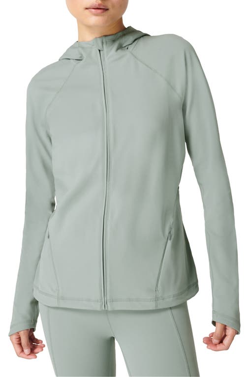 Sweaty Betty Supersoft Workout Zip Jacket in Storm Blue