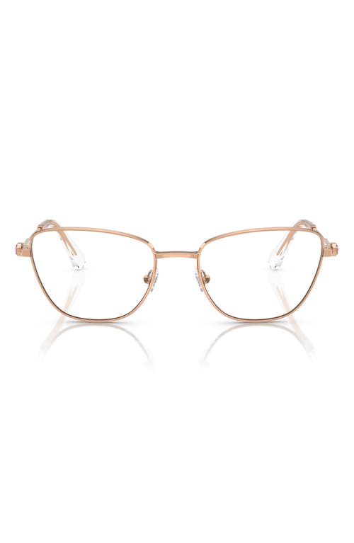 Swarovski 55mm Cat Eye Optical Glasses in Rose Gold 