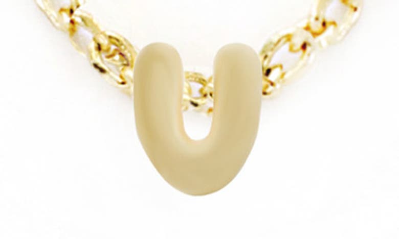 Shop Panacea Bubble Initial Necklace In Gold-v