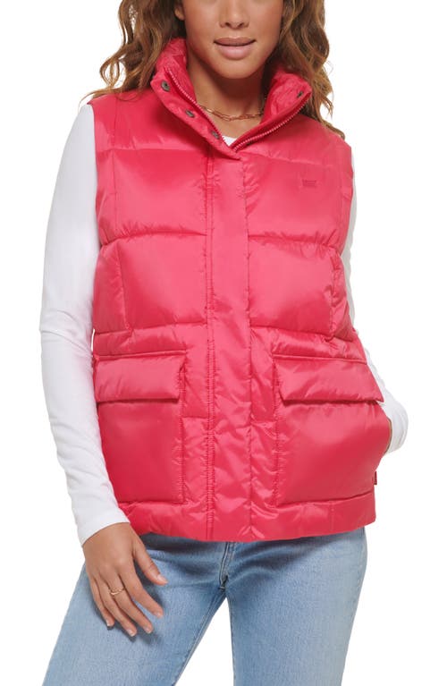 Levi's® Box Quilt Puffer Vest In Berry
