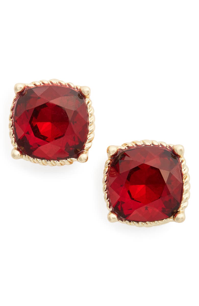 BP. Stone Stud Earrings, Main, color, RED/ GOLD