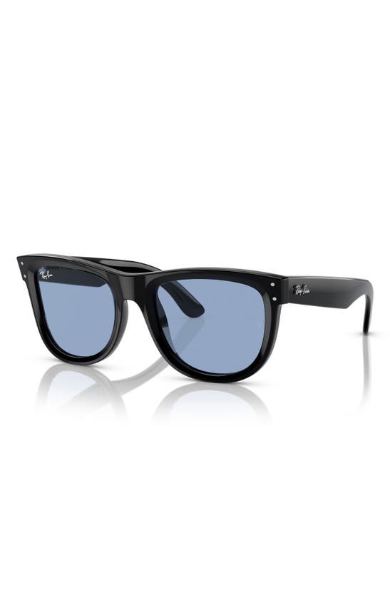 Ray Ban Wayfarer Reverse 50mm Square Sunglasses In Light Blue