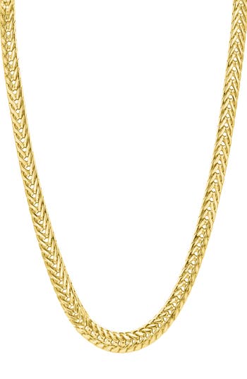 Adornia Wheat Herringbone Chain Necklace In Gold