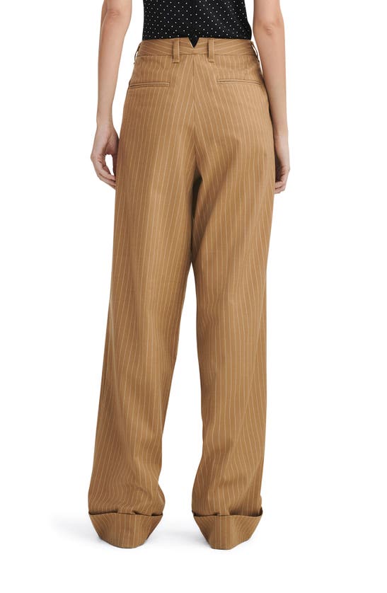 Shop Rag & Bone Marianne Stripe Ponte Pants In Camel Stripe