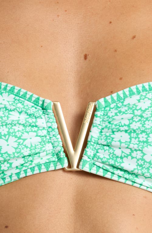 Kulani Kinis Strapless V-wire Bandeau Bikini Top In Tequila Spritz