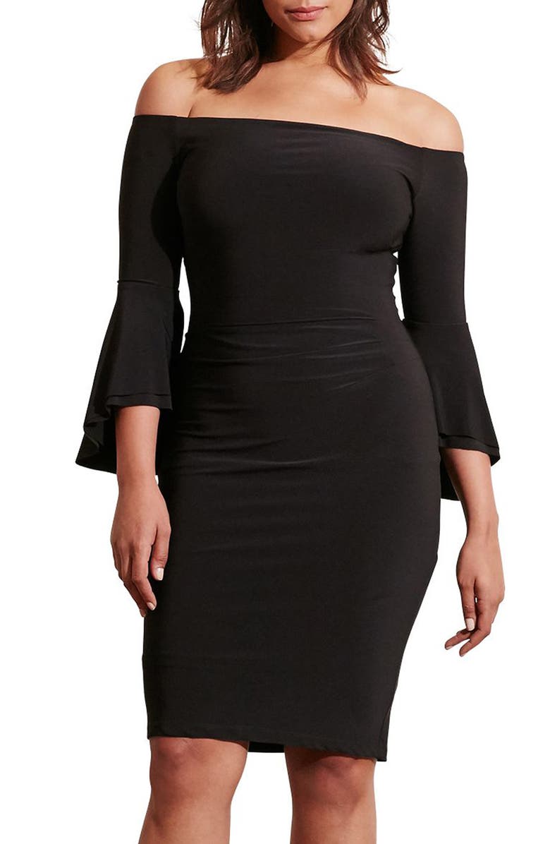 Lauren Ralph Lauren Off the Shoulder Jersey Sheath Dress (Plus Size ...