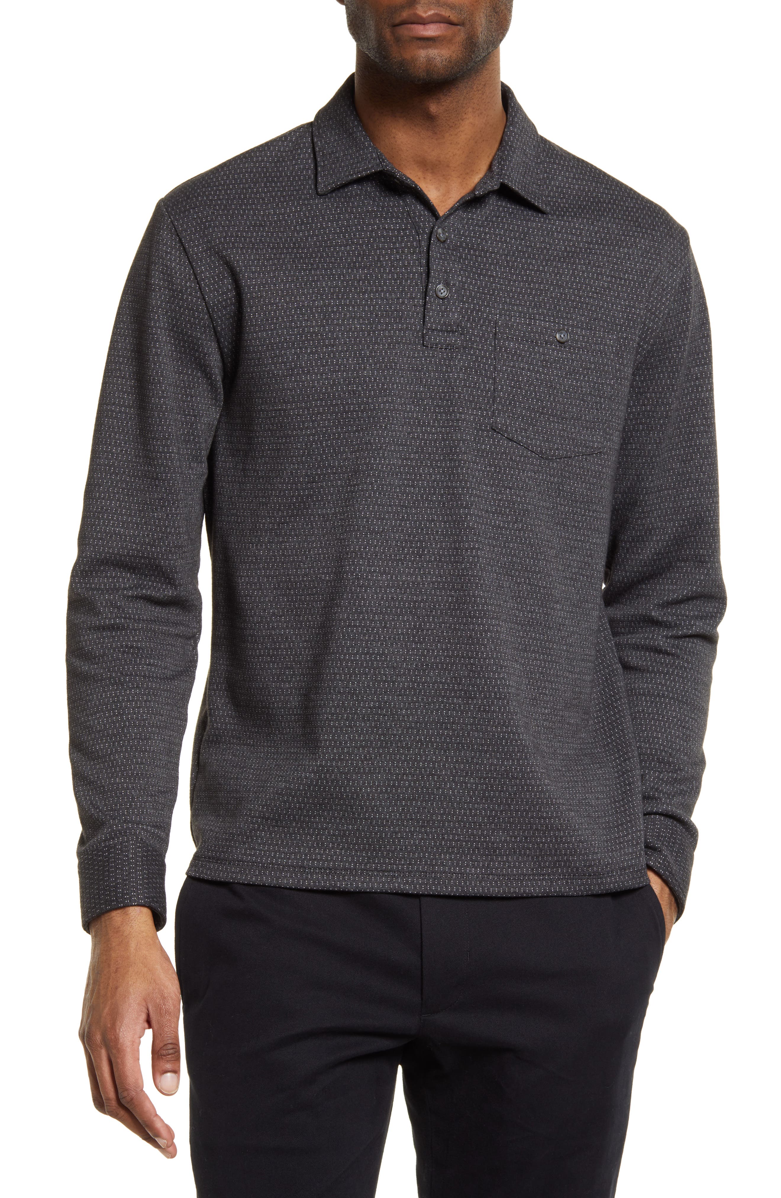 Brand Long Sleeve MERAKI Mens Polo Shirt 