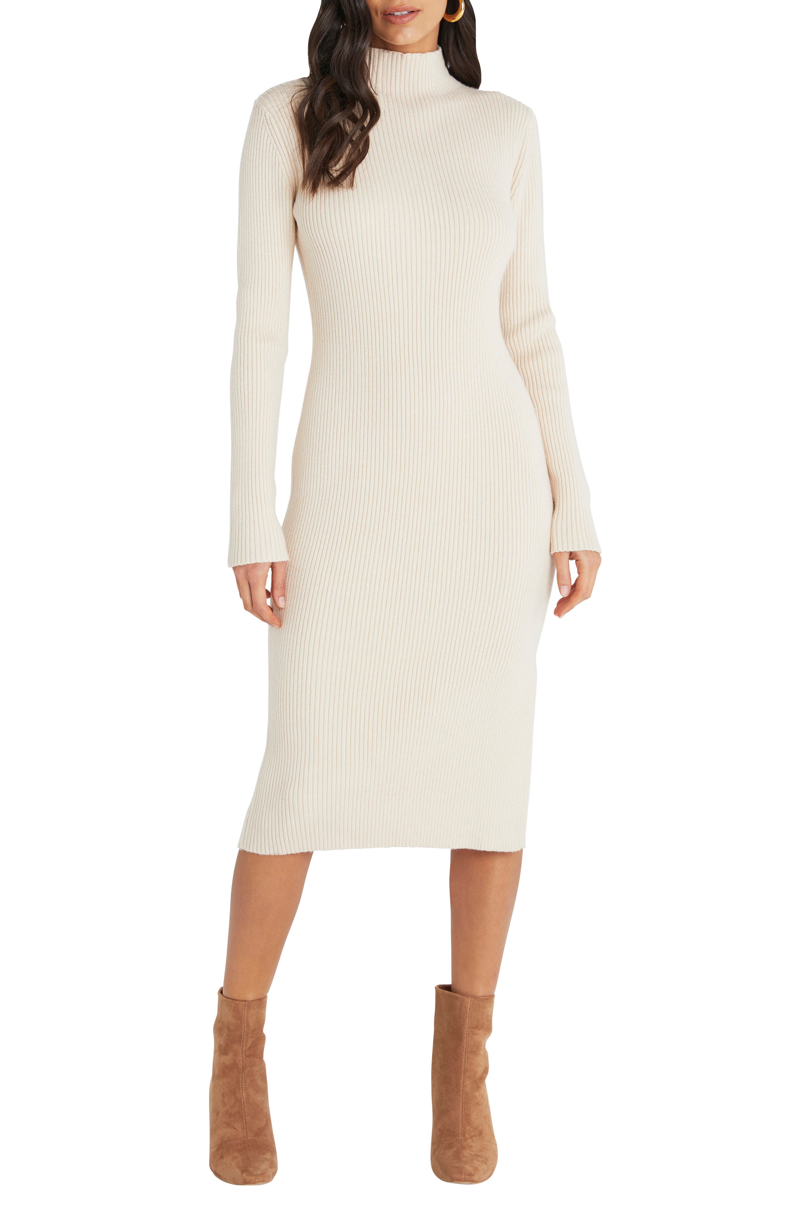 cream sweater dress