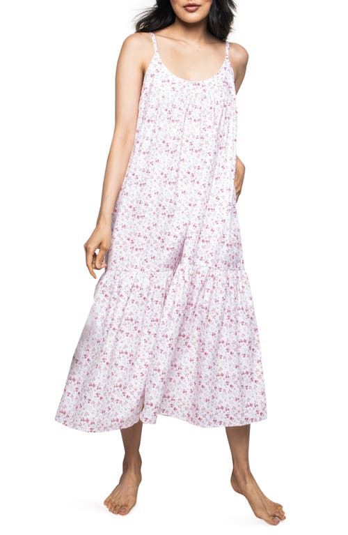 Petite Plume Dorset Floral Chloe Nightgown White at Nordstrom,