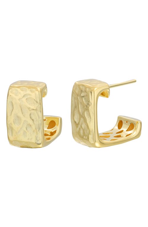 Bony Levy 14K Gold Hammered Square Hoop Earrings in 14K Yellow Gold at Nordstrom