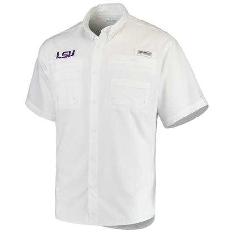 Youth Columbia Gold LSU Tigers Tamiami PFG Fishing Shirt