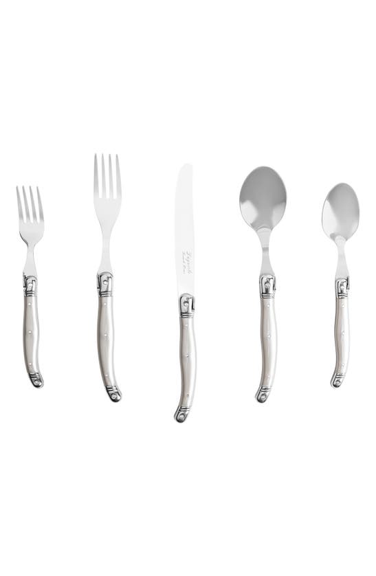 Shop French Home Laguiole 20-piece Flatware Set In Pewter