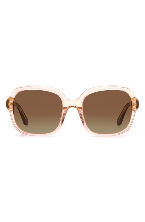Kate Spade New York babbette 55mm polarized square sunglasses in Pink at Nordstrom