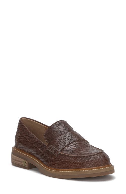 Shop Lucky Brand Salima Snakeskin Embossed Loafer In Reishi