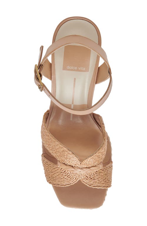 Dolce Vita Women's Cale Ankle Strap Espadrille Platform Sandals In Light Natural Raffia
