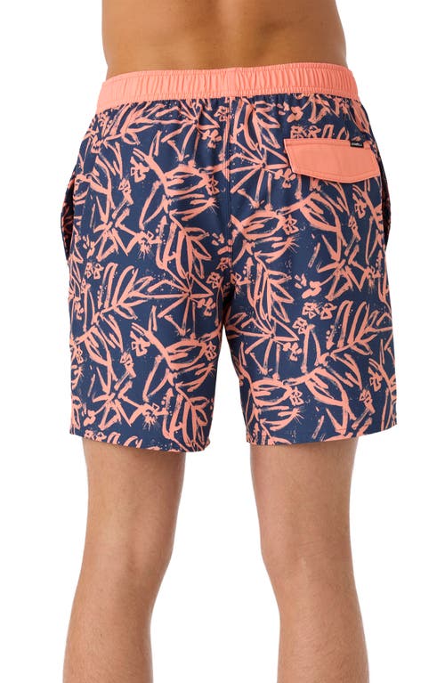 O'neill Men's Hermosa Elastic Waist Lined 17" Swim Shorts In Navy 2