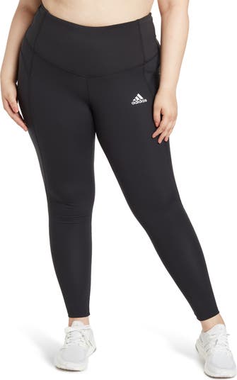 Adidas Women's 7/8 3 Stripes Training Tights Black Size: Large, Color:  Carbon/white