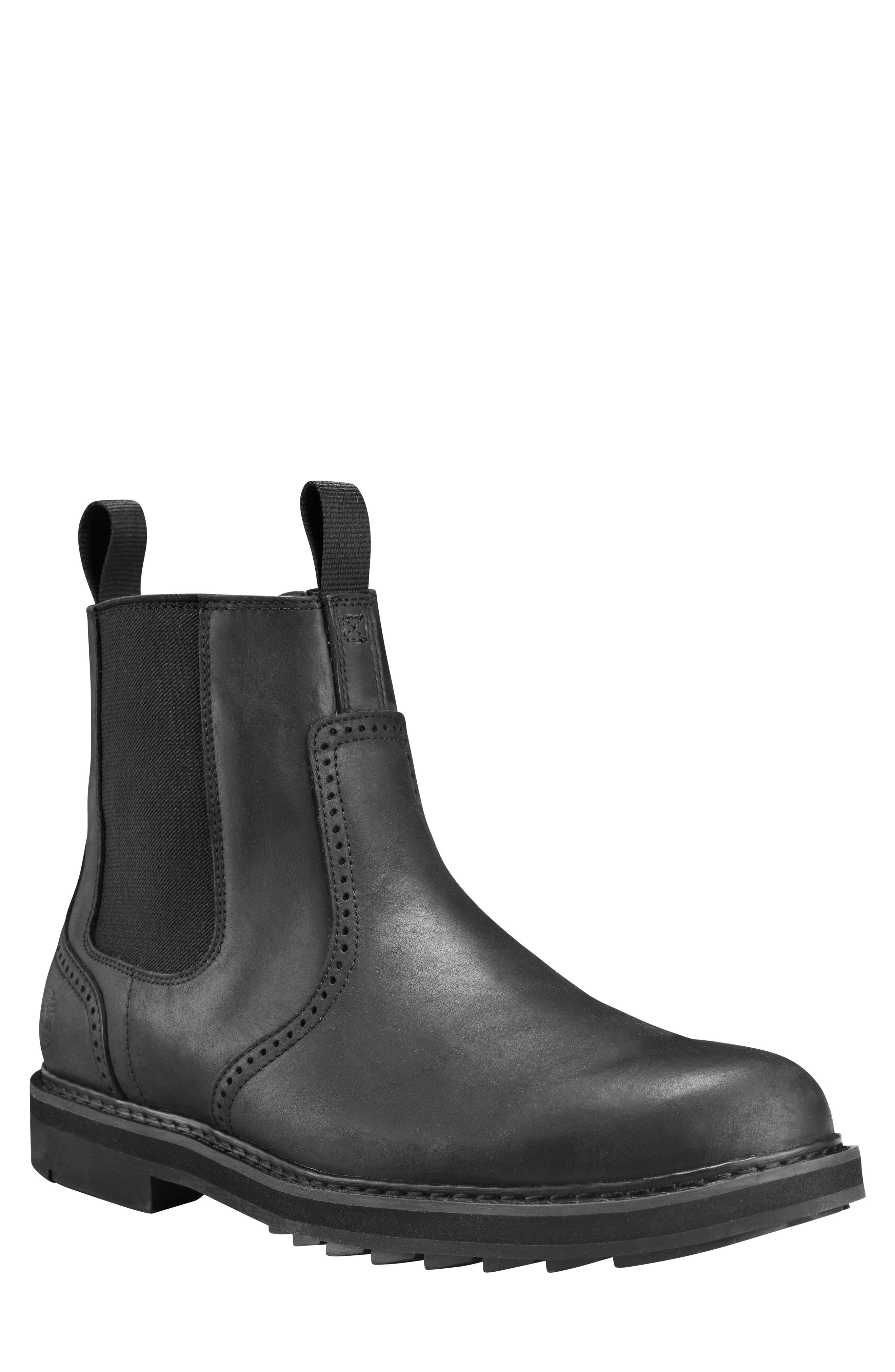 timberland chelsea boots mens black