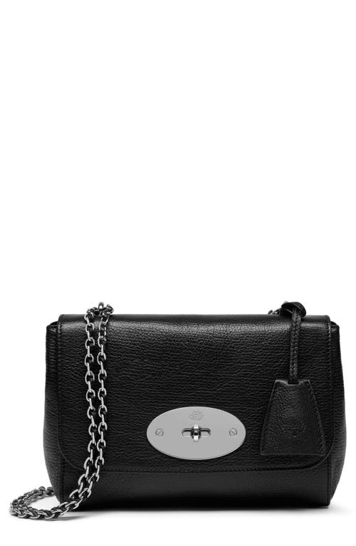 Mulberry Lily Convertible Leather Shoulder Bag in Black /Silver at Nordstrom