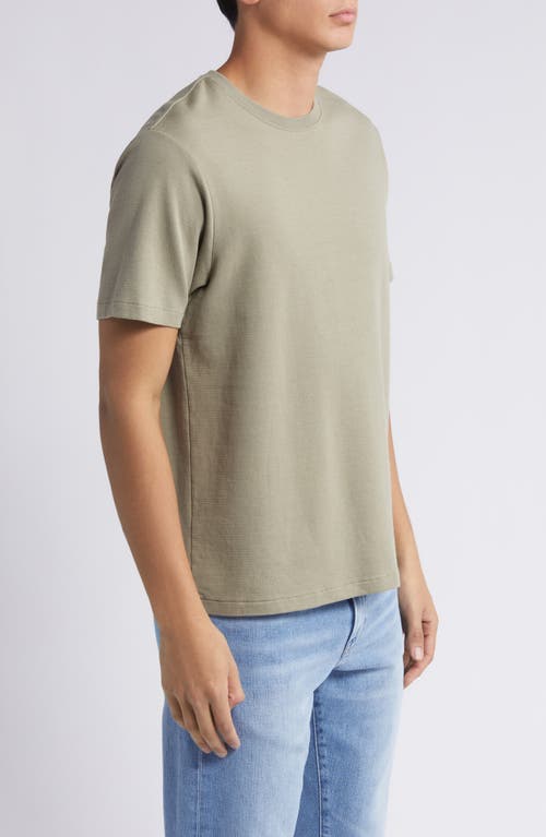 Shop Frame Duo Fold Cotton T-shirt In Dry Sage