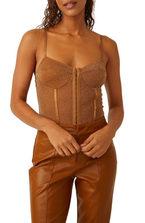 Free People Shimmer Night Rhythm Corset Bodysuit at Nordstrom,