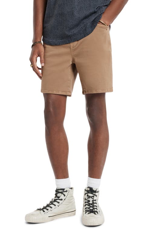 Gary Garment Dyed Shorts in Clay Brown