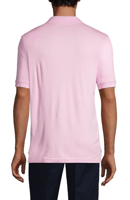 Shop Lands' End School Uniform  Long Sleeve Interlock Polo Shirt In Ice Pink