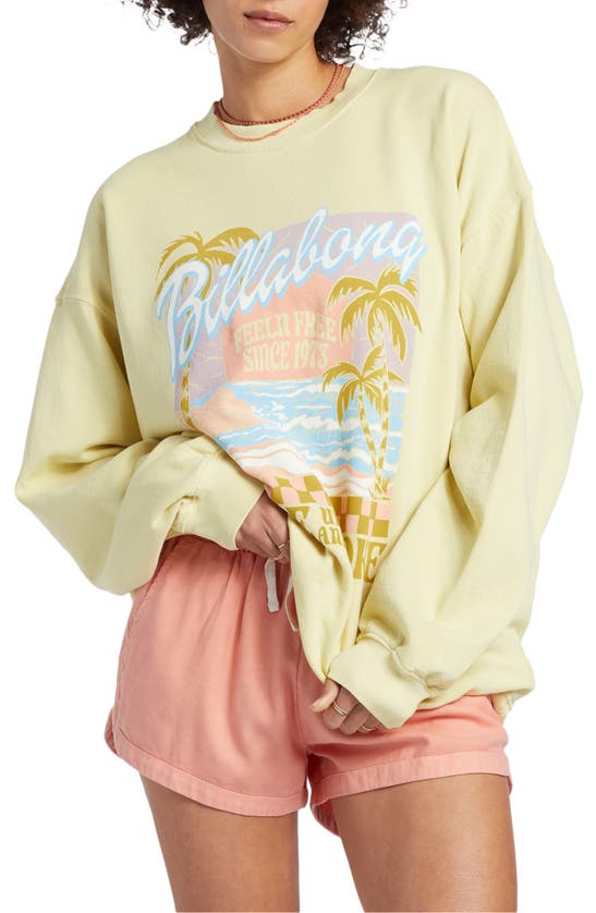 Shop Billabong Ride In Cotton Blend Graphic Sweatshirt In Sunspell