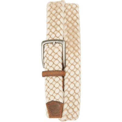 Torino Woven Cotton Belt, Cream