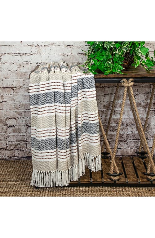 Parkland Collection Kai Fringe Throw Blanket In Beige