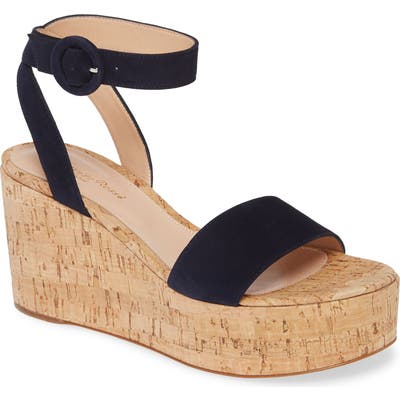 Gianvito Rossi Platform Wedge Sandal, Blue