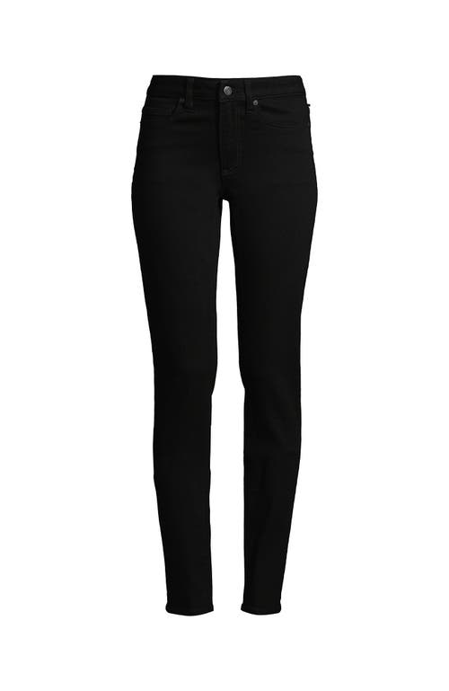 Lands' End Recover Mid Rise Straight Leg Blue Jeans In Black