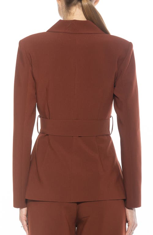 Alexia Admor Janna Longline Blazer In Brown
