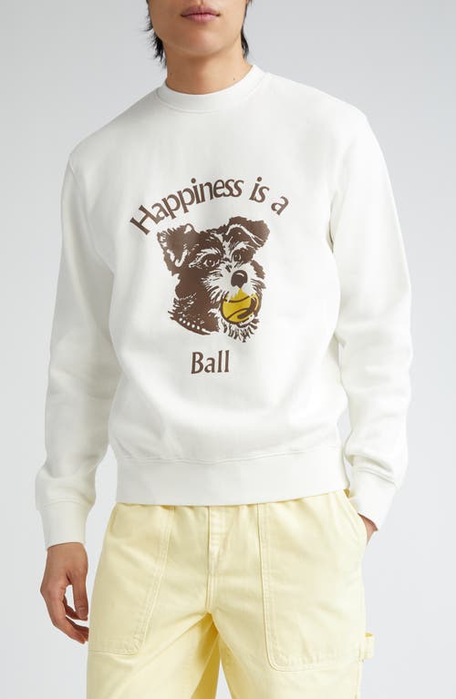 Dog Graphic Sweatshirt in Off-White