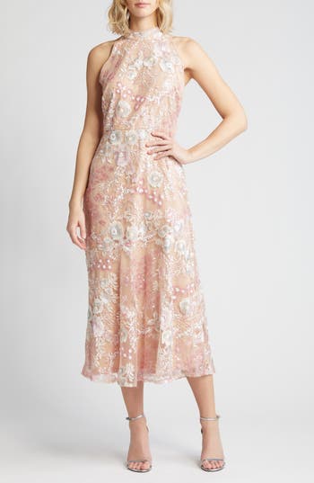 SAM EDELMAN SAM EDELMAN FLORAL SEQUIN DRESS