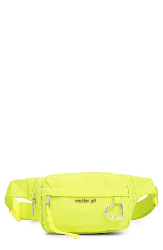 Shop Madden Girl Nylon Belt Bag In Citron