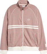 Houndstooth track jacket hot sale