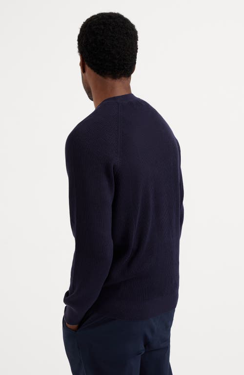 Shop Brunello Cucinelli Cotton Sweater In Navy Blue