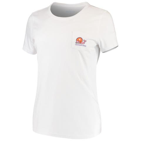 Women's Vineyard Vines White Clemson Tigers Pocket T-Shirt