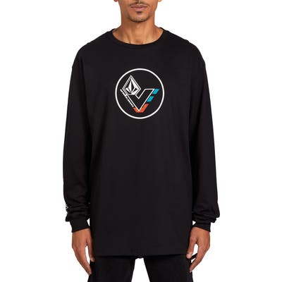 Volcom Basic Long Sleeve Longline T-Shirt, Black