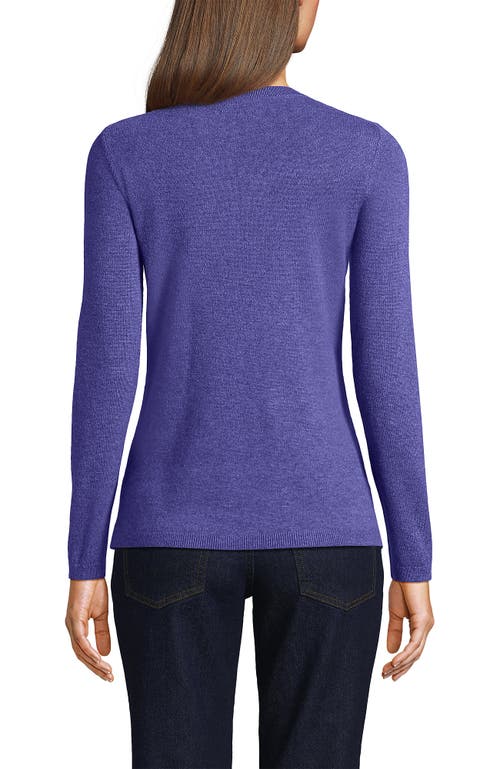 Lands' End Cashmere Sweater In Rich Periwinkle Heather