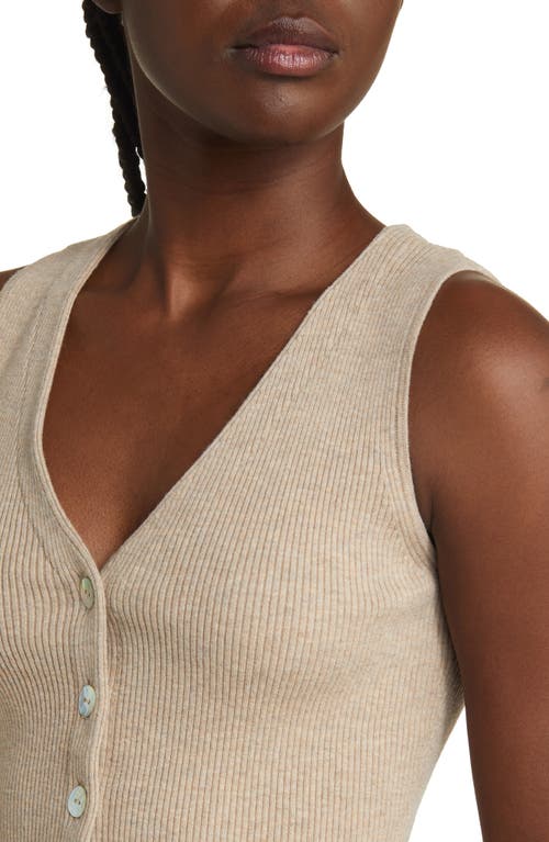 Shop Rails Rose Rib Vest In Oatmeal