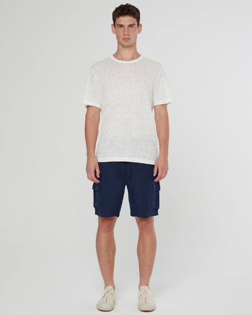Onia Air Linen Pull-on Cargo In Deep Navy