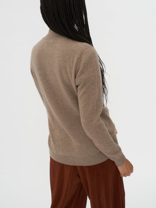 Gobi Cashmere Cashmere Mock Neck Sweater In Taupe