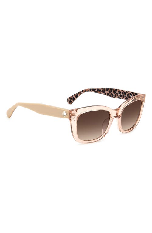 Shop Kate Spade New York Tammy 53mm Rectangular Sunglasses In Beige/brown Gradient