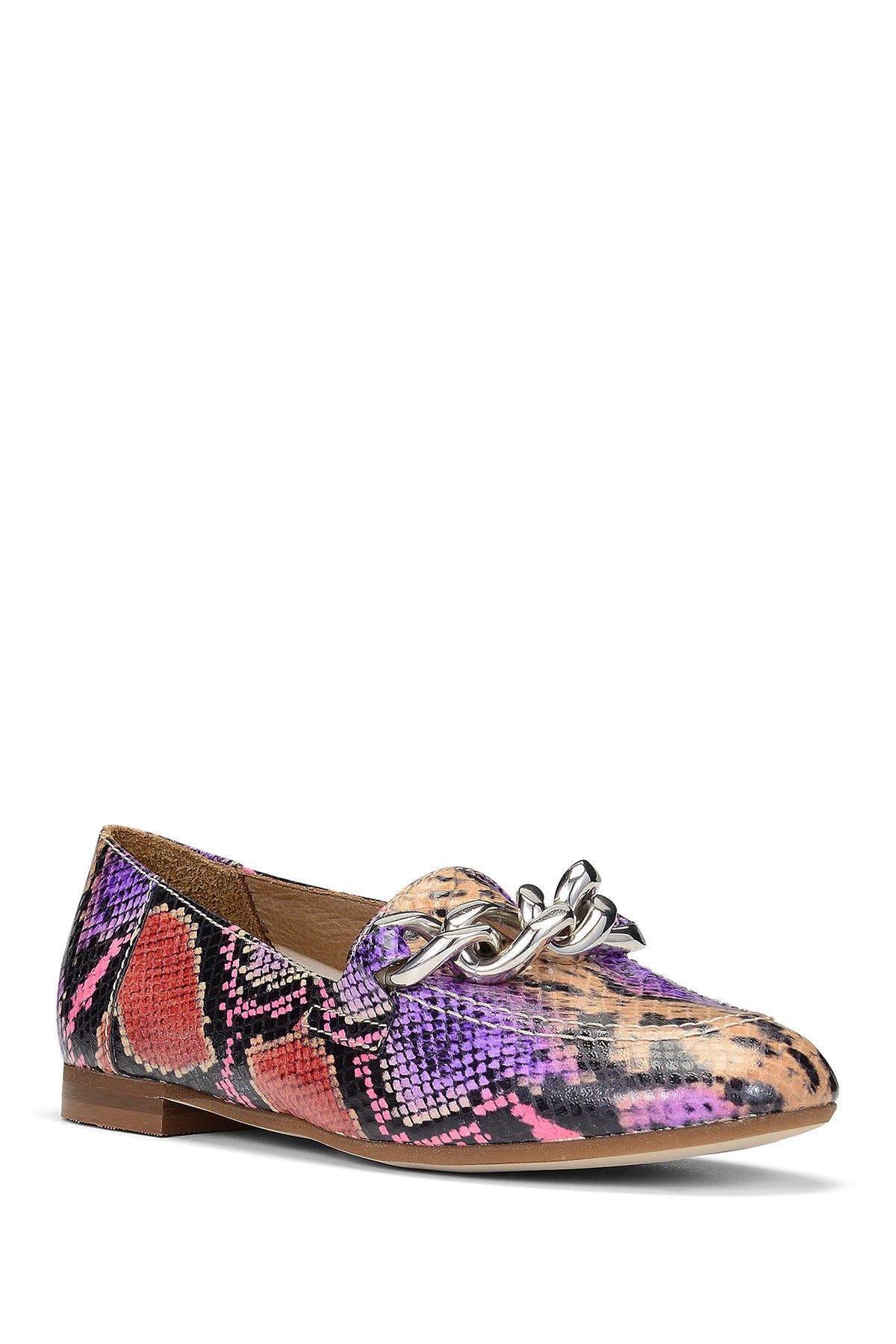 Donald Pliner Nolin Snake Print Loafer In Light/pastel Purple