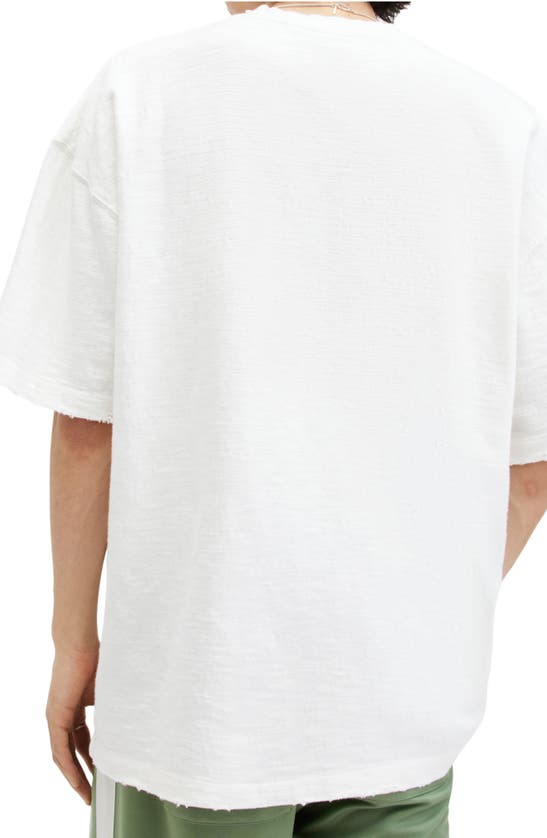 Shop Allsaints Oversize Slub T-shirt In Lilly White