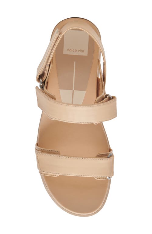 Shop Dolce Vita Izak Platform Wedge Sandal In French Vanilla Leather