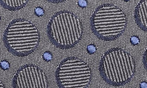 Jack Victor Lorimer Medallion Print Silk Tie In Charcoal
