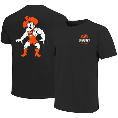 IMAGE ONE Men's Black Oklahoma State Cowboys Wrestling 2-Hit T-Shirt